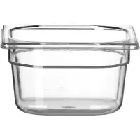 Hendi Gastronorm Behälter 1/6, 176x162x100 mm, transparent