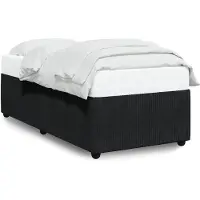 vidaXL Bettgestell Schwarz 90x200 cm Samt