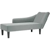 vidaXL Chaiselongue mit Rechter Armlehne Hellgrau Stoff