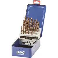 Bohrcraft Spiralborsaet ME13 1,0x13,0x0,5mm DIN 338 HSS-E Co5 slebet 25 dele