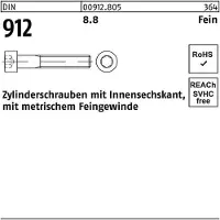 Industrial Quality Supplies Zylinderschraube DIN 912 m.Innensechskant M 10 x1 x 20 8.8