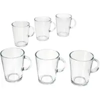 Ritzenhoff & Breker Ritzenhoff Coredo 6x Teegläser mit Henkel 250ml H10,5cm Trink-Glas klar Kaffee