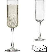 Libbey Sektglas "Libbey 12er Set -LINEAR-", (Set, 12 tlg.), 222 ml, hochwertig verarbeitet, im modernen Design