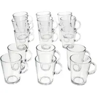 Ritzenhoff & Breker Ritzenhoff Coredo 18x Teegläser mit Henkel 250ml H10,5cm Trink-Glas klar Kaffee