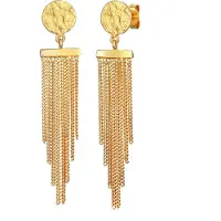 Elli Ohrringe 925 Sterling Silber Plättchen in Gold | Gr.: onesize