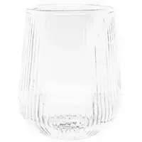 Mulex 8er Pack Wassergläser Gläser Trinkgläser Set geriffeltt 430ml transparent