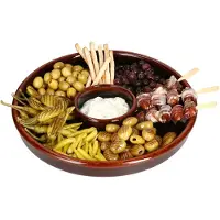 MamboCat Juego Tapas Schale Ø33,5cm Ton Cazuela groß Dipschälchen Antipasti Fingerfood