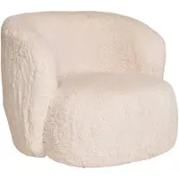 Ebuy24 Setubal Sessel Imitiertes Fell offwhite.