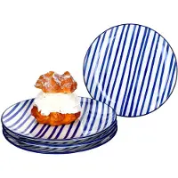 Ritzenhoff & Breker 4er Set Dessert- Kuchenteller 20cm Streifen Seaside - Ritzenhoff 270211
