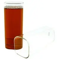 Mulex Glas 2-Teilig Quadratische Glas Borosilikatglas 400 ml transparent