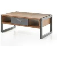 Furn.Design Couchtisch "Auburn" Eiche grau Beistelltisch mit Stauraum 113 x 67 cm