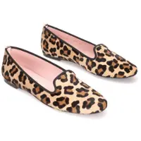 Pretty ballerinas für Damen. 42165 Faye Leder-Slipper mit Tiermotiv (37), Wohnung, Wildleder, Keine, Lässig, Tierdruck