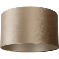 QAZQA Samtlampenschirm Taupe 35/35/20