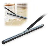 Novaliv Wasserschieber Bodenabzieher 60cm mit Stiel 130 cm Duschabzieh in Silber | Gr.: onesize