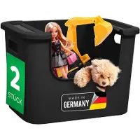 Novaliv 2x Aufbewahrungsbox Bad Organizer Kleiderschrank Schubladen Ordnungssystem Schwarz Wohnmobil