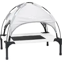vidaXL Hundebett Silber Grau 62 x 48 x 61 cm Stahl