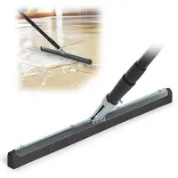 Novaliv Wasserschieber Bodenabzieher 45cm mit Stiel 130 cm Duschabzieh in Silber | Gr.: onesize