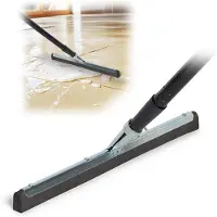 Novaliv Wasserschieber Bodenabzieher 45cm mit Stiel 137 cm Duschabzieh in Silber | Gr.: onesize