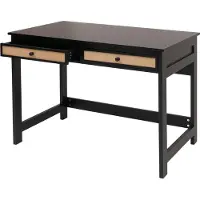 Mendler Schreibtisch MCW-O36, Bürotisch Laptoptisch Arbeitstisch, Schublade 78x110x60cm Holz schwarz