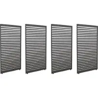 Mendler 4er-Set Aluminium Paneele für Pergola MCW-L46, Terrassenüberdachung, Lamellenpaneel Modul, 204x369cm anthrazit