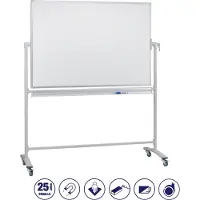Franken Whiteboard Mobil mit Drehfunktion Emaille