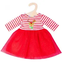 Heless baby-Puppenkleid Weihnachten 28-35 cm rot 2-teilig