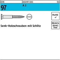 Reyher Holzschraube DIN 97 Senkkopf Schlitz 5 x 60 A 2
