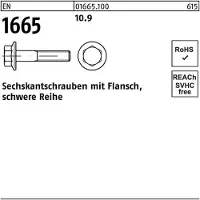 Reyher EN 1665 - Stahl 10.9 blank - M 8x30 - Sechskantschrauben mit Flansch, schwere Reihe