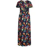 Apricot Maxikleid "Tropisches Maxikleid" in Wickeloptik