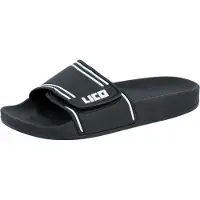 Lico Herren Badepantolette 'Coast V' schwarz/weiss auch in Übergrößen, Neutral EU:49 EU