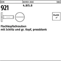 Industrial Quality Supplies Flachkopfschraube DIN 921 m.Schlitz M 4 x 8 4.8/5.8