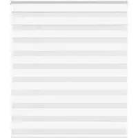 vidaXL Doppelrollo Weiß 135x150 cm Stoffbreite 130,9 cm Polyester