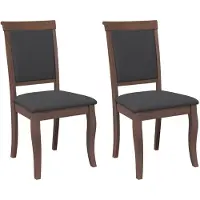 vidaXL Esszimmerstühle mit Kissen 2 Stk. Braun Massivholz Gummibaum