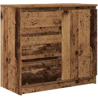 vidaXL Sideboard mit Schublade Altholz-Optik 71x35x65 cm Holzwerkstoff