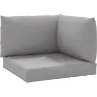 vidaXL Palettenkissen 3-Tlg Grau Oxford-Gewebe 361774