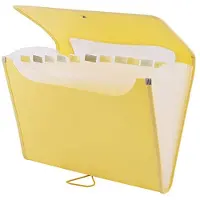 D.Rect Fächermappe 5590 Elegante, A4, gelb, aus Kunststoff, 12 Fächer