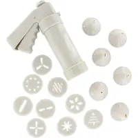Zenker Smart Pastry Cookie Press und 6 Spitzen und 10 Musterscheiben
