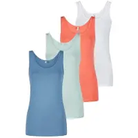 ONLY Top ONLLIVE LUV Tank Top 4er Pack in Mehrfarbig | Gr.: L