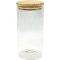 Fackelmann Nature 1,5 l Vorratsbehälter aus Glas mit Bambusdeckel
