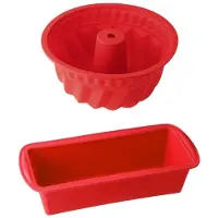 Dr Oetker Kougelhopf-Form und Silikon-Kuchenform - - Flexxibel Love - Rot