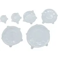 Fackelmann 6er-Set dehnbare Silikon-Aufbewahrungsdeckel von 6 bis 20 cm Basic