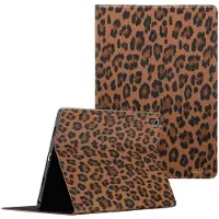 Selencia Sabi Klapphülle mit Leopardenmuster für das Samsung Galaxy Tab A9 Plus - Mocha Brown
