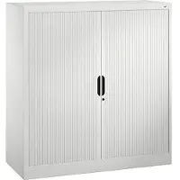 C+P Rollladenschrank Omnispace, 3 OH, abschließbar, B 1200 x T 420 x H 1230 mm, Stahl/Kunststoff, Verkehrsweiß