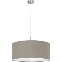 Eglo Pasteri, Flexible Halterung, Nickel, Graubraun, Graubraun, Stoff, Stahl, Stoff, Rund