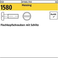 F. REYHER Nchfg. GmbH & Co. KG Flachkopfschraube ISO 1580 m.Schlitz M 6 x 25 Messing