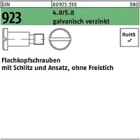 F. REYHER Nchfg. GmbH & Co. KG Flachkopfschraube DIN 923 m.Schlitz/Ansatz M10 x16 x13,5 4.8/5.8 galvanisch verzinkt