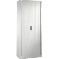 C+P Rollladenschrank Omnispace, 5 OH, abschließbar, B 800 x T 420 x H 1980 mm, Stahl/Kunststoff, verkehrsweiß