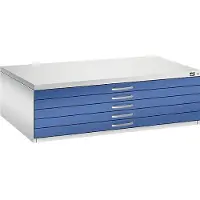 C+P Planschrank aus Stahl, für Formate bis DIN A0, 5 Schubladen