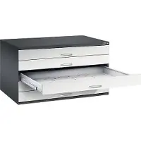 C+P Planschrank aus Stahl, für Formate bis DIN A0, 5 Schubladen