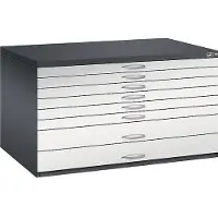 C+P Planschrank aus Stahl, für Formate bis DIN A0, 8 Schubladen